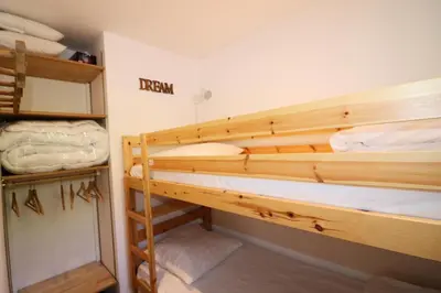 Un ou plusieurs lits dans un hébergement de l'établissement Résidence Hameau Du Borsat 1& 2 - Studio 22 m² entièrement rénové MAE-7544