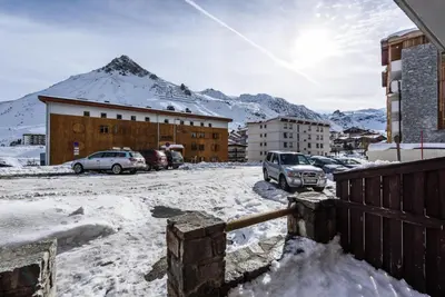 Vue générale sur la montagne ou vue sur la montagne depuis l'appartement