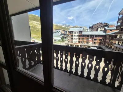 Balcon ou terrasse dans l'établissement Résidence Rond Point Des Pistes C - Studio·Proche des pistes·Balcon MAE-7584