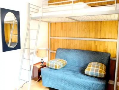 Coin salon dans l'établissement Résidence Grande Balme Ii - Studio 16-20m² à l'entrée de Tignes MAE-7704