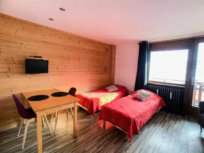 Un ou plusieurs lits dans un hébergement de l'établissement Résidence Chaudes Almes - studio 24m² MAE-7714