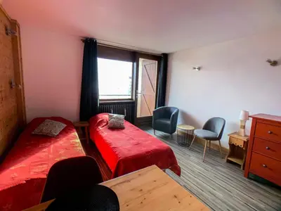 Un ou plusieurs lits dans un hébergement de l'établissement Résidence Chaudes Almes - studio 24m² MAE-7714