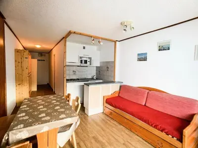 Cuisine ou kitchenette dans l'établissement Résidence Moutieres B1 - Studio lumineux & fonctionnel · Proche des pistes MAE-7814