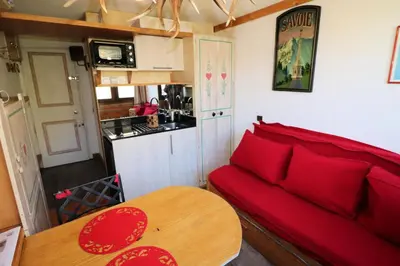 Cuisine ou kitchenette dans l'établissement Résidence Palafour - Studette sur le front de neige MAE-7854