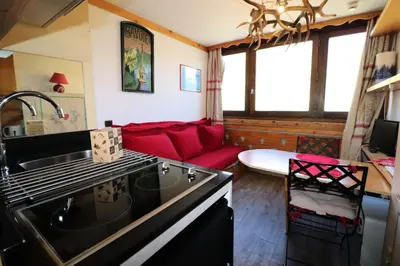 Cuisine ou kitchenette dans l'établissement Résidence Palafour - Studette sur le front de neige MAE-7854