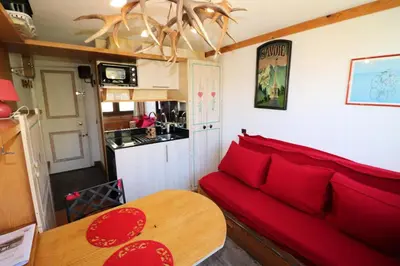 Cuisine ou kitchenette dans l'établissement Résidence Palafour - Studette sur le front de neige MAE-7854