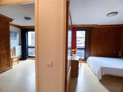 Un ou plusieurs lits dans un hébergement de l'établissement Appartement Confortable pour 9 pers. avec Balcon à Tignes Val Claret - FR-1-502-387
