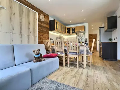 Cuisine ou kitchenette dans l'établissement Appartement 6 personnes avec Parking Couvert - 1 chambre - 4 lits - Netflix & wifi haut débit