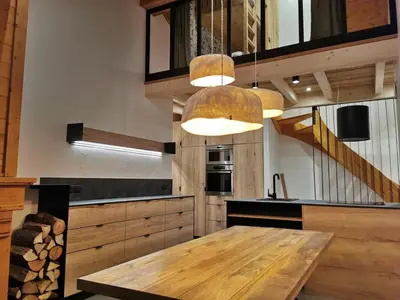 Cuisine ou kitchenette dans l'établissement Arcs 1950 , CALM Comme A La Montagne
