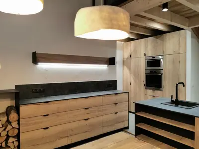 Cuisine ou kitchenette dans l'établissement Arcs 1950 , CALM Comme A La Montagne