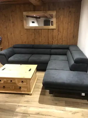 Coin salon dans l'établissement Chalet 3 Céline 6 personnes Vieux Village