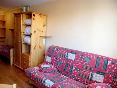 Coin salon dans l'établissement Studette 2 pers, au pied des pistes, animaux admis - FR-1-502-461
