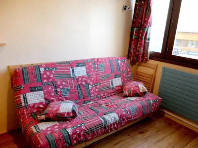 Coin salon dans l'établissement Studette 2 pers, au pied des pistes, animaux admis - FR-1-502-461
