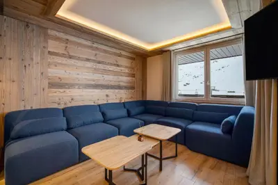 Coin salon dans l'établissement Appartement Le Belvédère