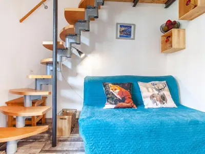Coin salon dans l'établissement Studio Rond Point des Pistes - Val Claret-19 by Interhome