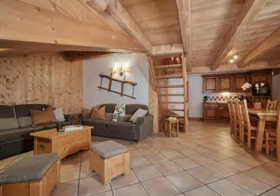 Coin salon dans l'établissement Appartement Ecrin 426