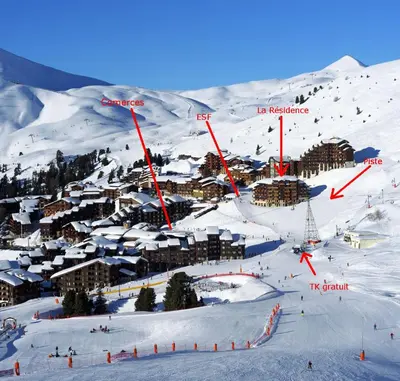 Plan de l'établissement Bel appartement rénové à Belle Plagne
