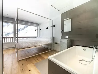 Salle de bains dans l'établissement Résidence Bec Rouge - Appartement rénové ·Skis aux pieds·Balcon MAE-2364