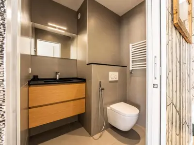 Salle de bains dans l'établissement Résidence Bec Rouge - Appartement rénové ·Skis aux pieds·Balcon MAE-2364