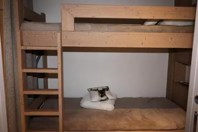 Un ou plusieurs lits superposés dans un hébergement de l'établissement Résidence Curling A Tour - Appartement avec terrasse au sud à Tignes VC MAE-2404