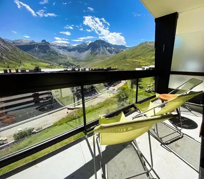 Vue générale sur la montagne ou vue sur la montagne depuis l'appartement