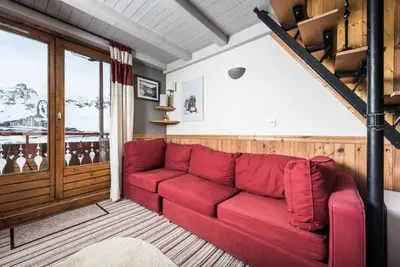 Coin salon dans l'établissement Résidence Rosuel - Appartement avec une vue dégagée sur le lac MAE-2544