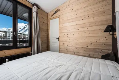 Un ou plusieurs lits dans un hébergement de l'établissement Résidence Schuss - Appartement agréable et confortable · Balcon MAE-2594