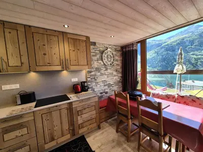 Cuisine ou kitchenette dans l'établissement Résidence Combe Folle - Studio rénové·Proche pistes et commerces·wifi MAE-2624