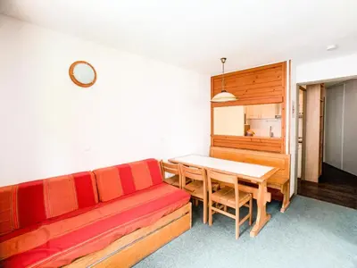 Coin salon dans l'établissement Résidence Hameau Du Borsat 3 - 2 pièces cabine 35-45m² MAE-2704
