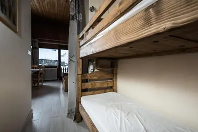 Un ou plusieurs lits dans un hébergement de l'établissement Résidence Chaudes Almes - Appartement à l'entrée de Tignes le Lac MAE-2794