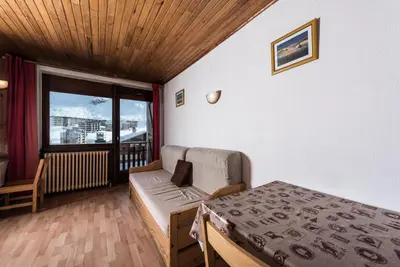 Un ou plusieurs lits dans un hébergement de l'établissement Résidence Chaudes Almes - Appartement lumineux·Proche pistes·Balcon MAE-2834