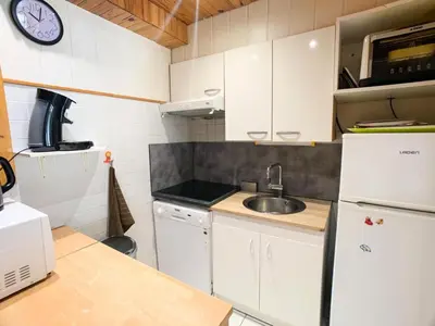 Cuisine ou kitchenette dans l'établissement Résidence Bec Rouge - Appartement spacieux·Skis aux pieds·Balcon MAE-2844