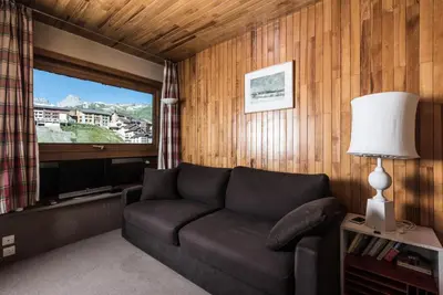 Coin salon dans l'établissement Résidence Pontet A - Appartement avec un accès direct sur la piste MAE-2854