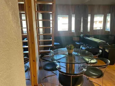 Coin salon dans l'établissement Central 3 bedroom chalet with balcony