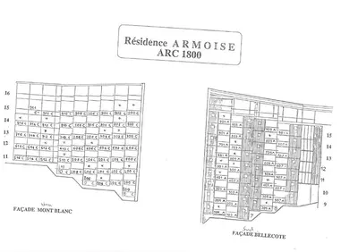 Plan de l'établissement Résidence Armoise - Appartement de charme 2 pièces / 6 personnes à Arc 1800 en centre station, proche des pistes et des commerces, dans le village d MAE-1694