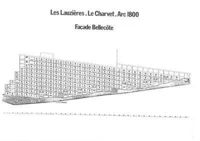 Plan de l'établissement Résidence Lauzieres - Studio 5 personnes skis aux pieds et proche des commerces dans le village du Charvet à Arc 1800 MAE-1747