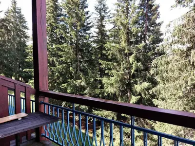 Balcon ou terrasse dans l'établissement Résidence Archeboc - Appartement 2 pièces/5 personnes à Arc 1800 proche des pistes dans le village de Charmettoger MAE-1758