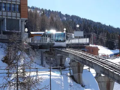 L'établissement Résidence Varet - Studio pour 5 personnes à Arc 2000 avec vue sur les pistes et la station MAE-2082 en hiver