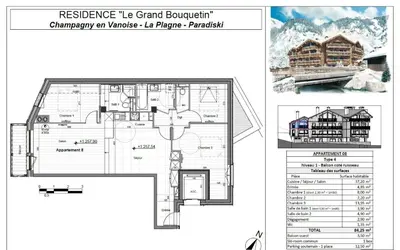 Plan de l'établissement Résidence Le Grand Bouquetin - 3 Pièces pour 8 Personnes MAE-9944