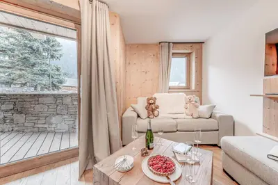 Coin salon dans l'établissement Résidence Le Grand Bouquetin - 3 Pièces pour 6 Personnes MAE-0014