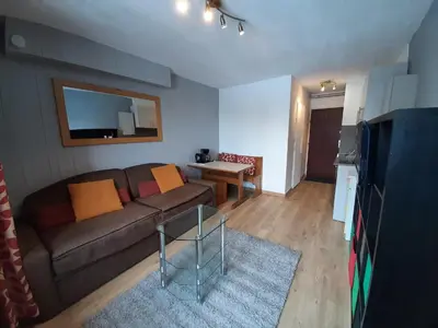 Cuisine ou kitchenette dans l'établissement Studio central à Tignes, proche pistes, balcon - FR-1-449-189