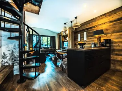 Cuisine ou kitchenette dans l'établissement Résidence Hameau De Toviere - Duplex rénové·Proche pistes et commerces·Balcon MAE-2424