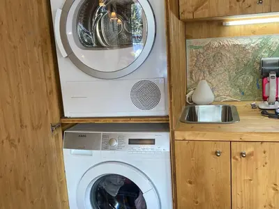 Cuisine ou kitchenette dans l'établissement Appartement duplex spacieux, ski aux pieds, 8 pers, balcon - FR-1-346-532