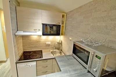 Cuisine ou kitchenette dans l'établissement Le Hameau De Borsat - Situation privilègiée appartement proche piste MAE-1244