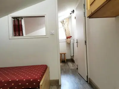 Un ou plusieurs lits dans un hébergement de l'établissement Le Hameau De Borsat - Situation privilègiée appartement proche piste MAE-1244