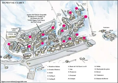 Plan de l'établissement Le Hameau De Borsat - Appartement tout confort au pied des pistes MAE-1264