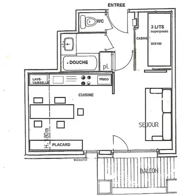 Plan de l'établissement Le Hameau De Borsat - Appartement tout confort au pied des pistes MAE-1264
