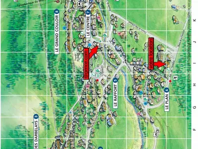 Plan de l'établissement Appartement 3P avec parking, proche commerces et pistes, Pralognan-la-Vanoise - FR-1-464-212