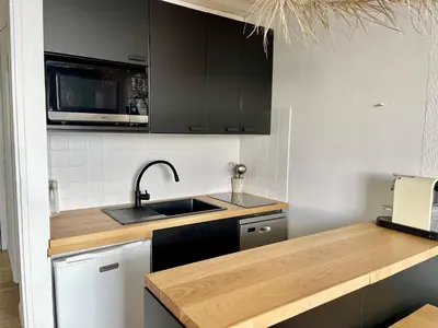 Cuisine ou kitchenette dans l'établissement Studio Tignes Le Lavachet