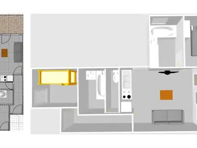 Plan de l'établissement Appartement lumineux 6 pers, 2 sdb, wifi, garage, proche pistes et centre, casier à skis, animaux ok - FR-1-694-19